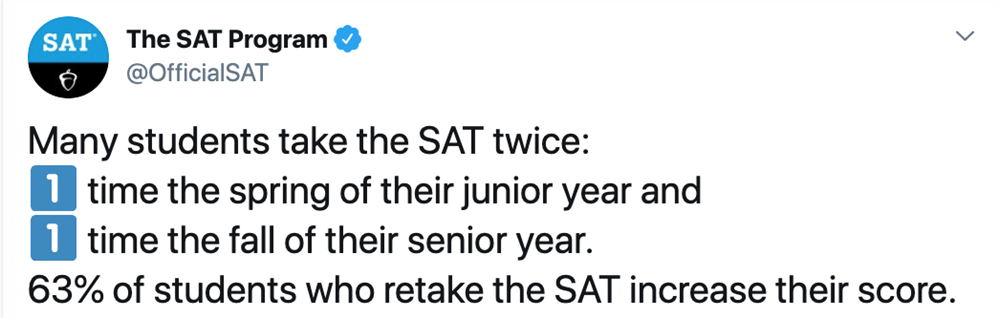 take the SAT twice