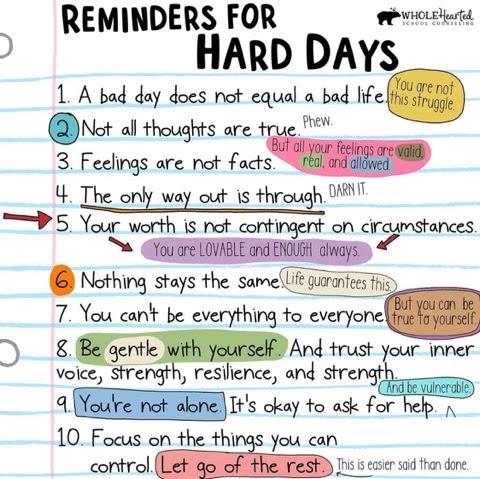 Reminders For Hard Days 